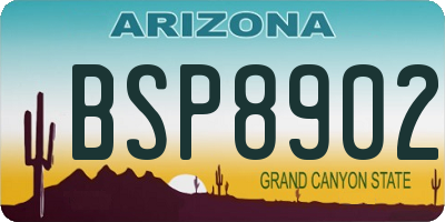 AZ license plate BSP8902