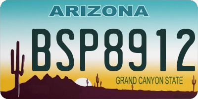 AZ license plate BSP8912