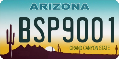 AZ license plate BSP9001