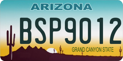 AZ license plate BSP9012