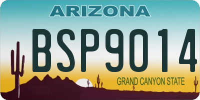 AZ license plate BSP9014