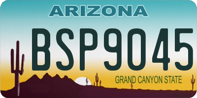 AZ license plate BSP9045
