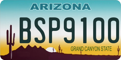 AZ license plate BSP9100
