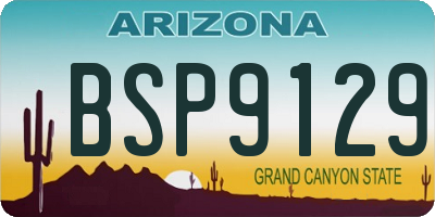 AZ license plate BSP9129