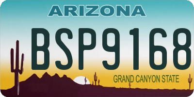 AZ license plate BSP9168