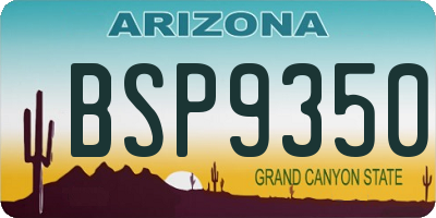 AZ license plate BSP9350