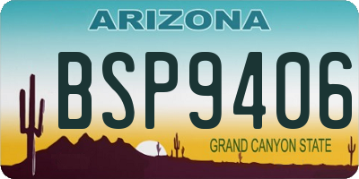 AZ license plate BSP9406