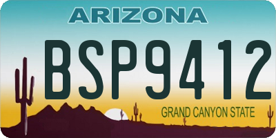 AZ license plate BSP9412