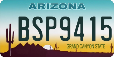 AZ license plate BSP9415