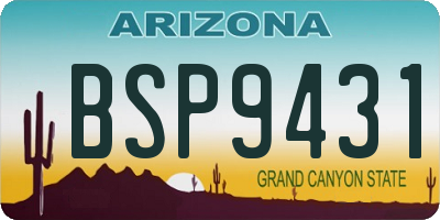 AZ license plate BSP9431