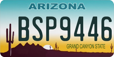 AZ license plate BSP9446