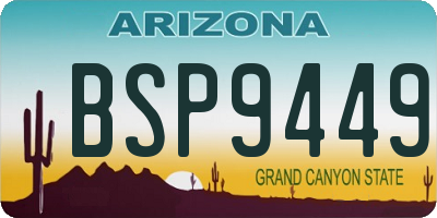 AZ license plate BSP9449