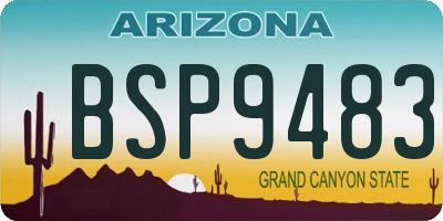 AZ license plate BSP9483