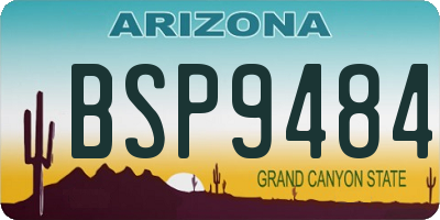 AZ license plate BSP9484