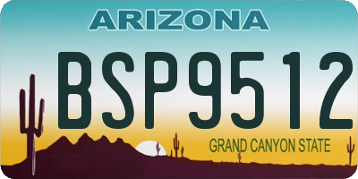 AZ license plate BSP9512