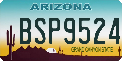 AZ license plate BSP9524