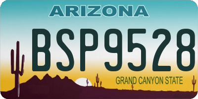 AZ license plate BSP9528