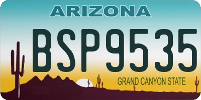 AZ license plate BSP9535
