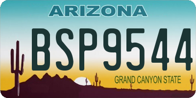 AZ license plate BSP9544