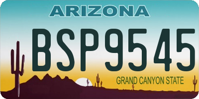 AZ license plate BSP9545