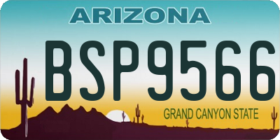 AZ license plate BSP9566