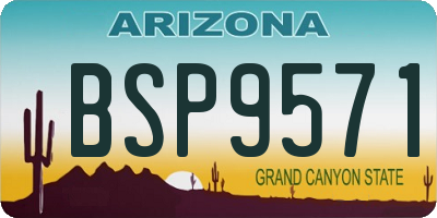 AZ license plate BSP9571