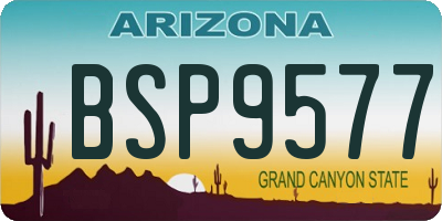 AZ license plate BSP9577