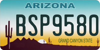 AZ license plate BSP9580