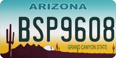 AZ license plate BSP9608