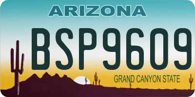 AZ license plate BSP9609