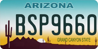 AZ license plate BSP9660