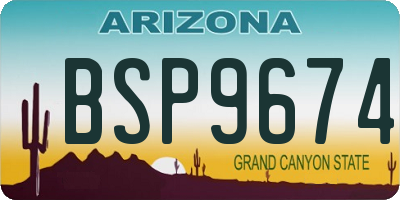 AZ license plate BSP9674