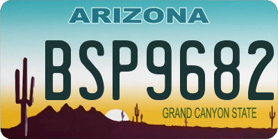 AZ license plate BSP9682