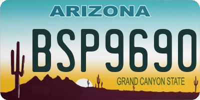 AZ license plate BSP9690