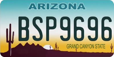 AZ license plate BSP9696