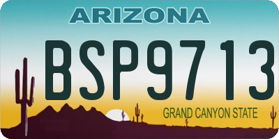 AZ license plate BSP9713