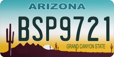 AZ license plate BSP9721