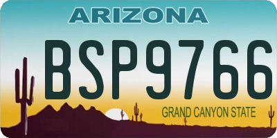 AZ license plate BSP9766
