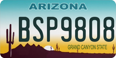 AZ license plate BSP9808