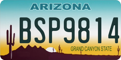 AZ license plate BSP9814