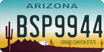 AZ license plate BSP9944