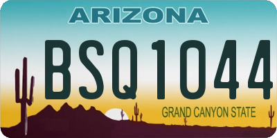 AZ license plate BSQ1044
