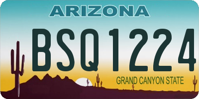 AZ license plate BSQ1224
