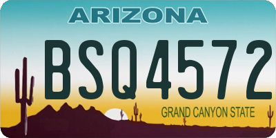 AZ license plate BSQ4572