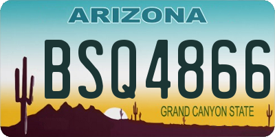 AZ license plate BSQ4866