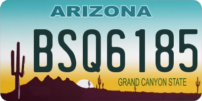 AZ license plate BSQ6185