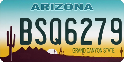 AZ license plate BSQ6279