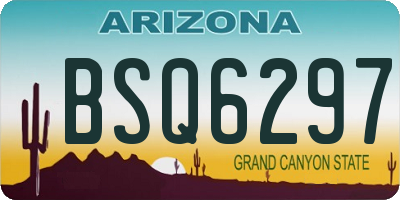 AZ license plate BSQ6297