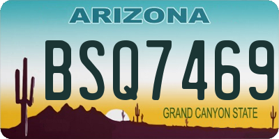 AZ license plate BSQ7469