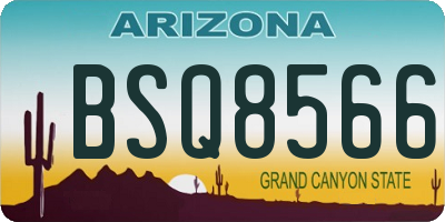 AZ license plate BSQ8566